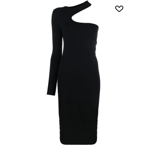 P1. NWT HELMUT LANG One Sleeve Cut Out Fitted Dress Size XS/S - Picture 1 of 7